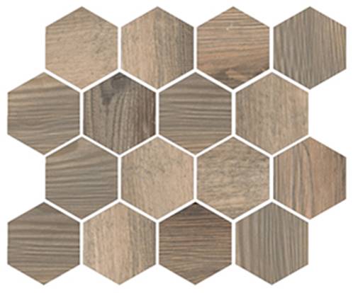 ESSENCE, Mosaïque HEXAGONE, BROWN