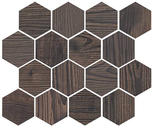 ESSENCE, Mosaïque HEXAGONE, MAHOGANY