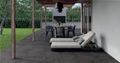 DALLE KONKRETE, carrelage extérieur ép.2 cm, NERO